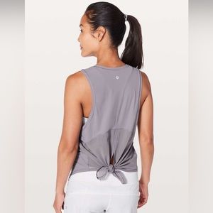 Dusty Dawn Lululemon Ace back slit tie tank top Mauve Violet crewneck sleeveless